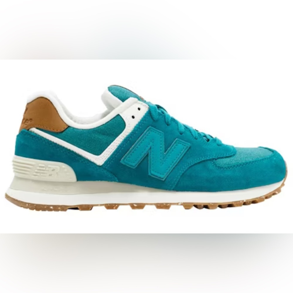 New Balance Shoes Womens 8 B 574 Running Sneakers WL574XEB Blue Suede Lace Up